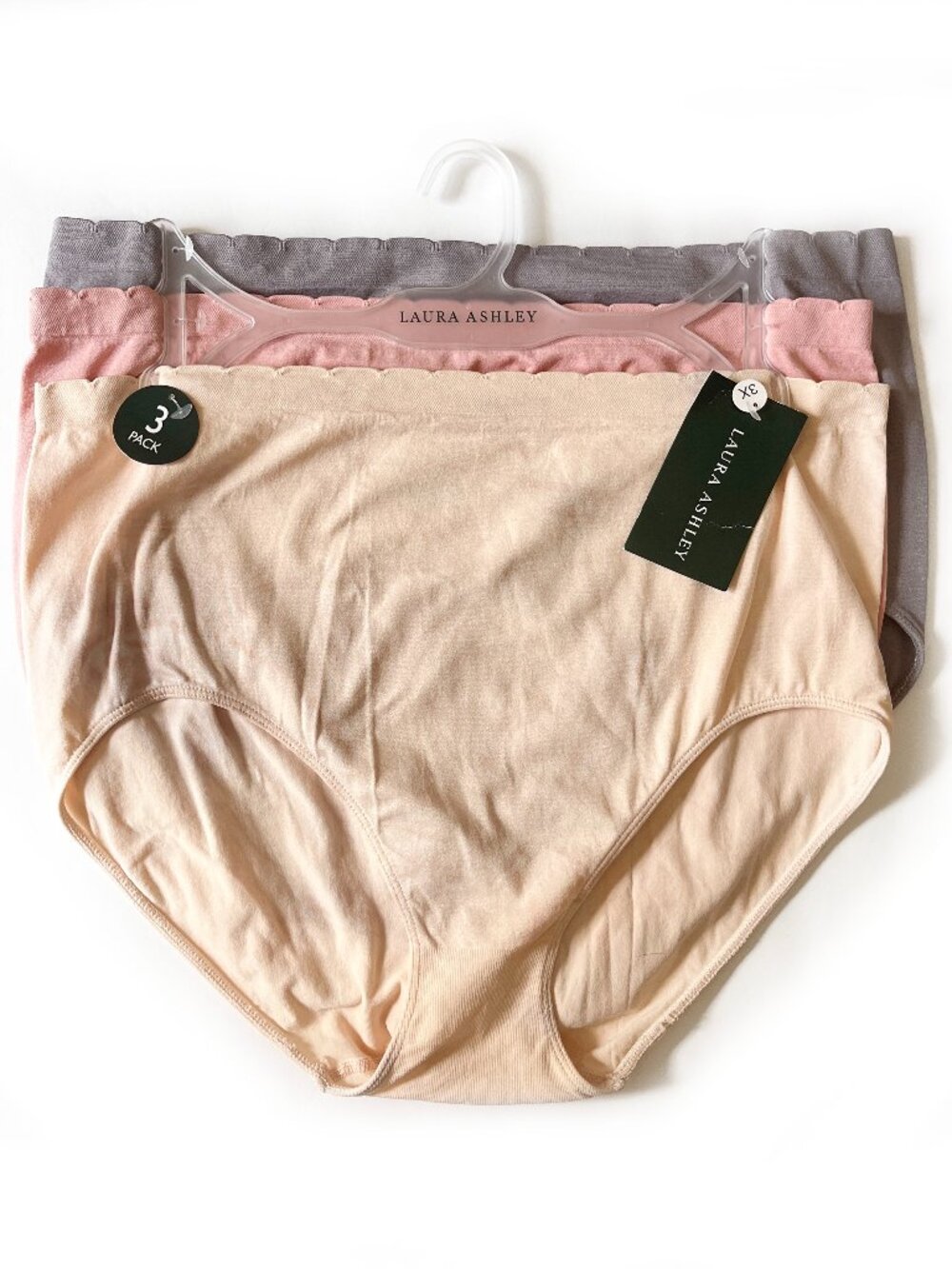 Laura Ashley Panties 3 pack Women's Plus size 3x NEW NWT